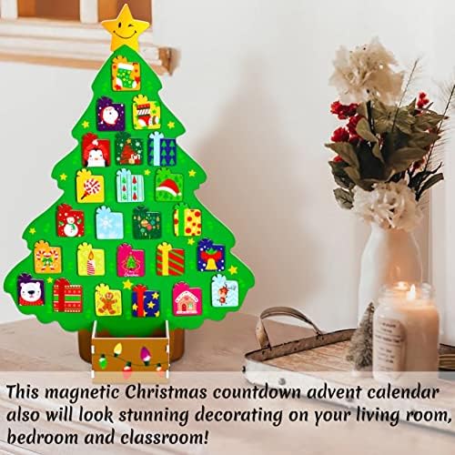 Божиќно Одбројување-Магнетно Одбројување До Божиќ Доаѓањето Календар Играчки За Деца Одмор Украси