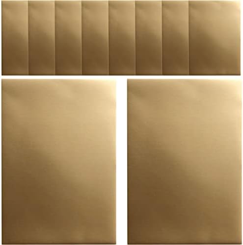 Sewacc обоен картон 25 листови злато фолија хартиена картичка Златен огледало картон металик рефлексивен хартија за белешки
