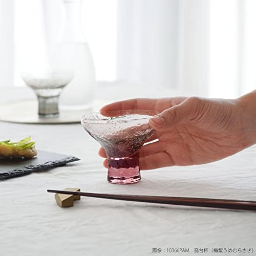 東洋 佐々 ガラス ガラス Toyo Sasaki Glass 10366lbs ладно стакло, чаша со високи штандови, печка Јачијо, Ironелезна морнарица, направена во Јапонија,