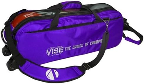 Vise Clear Top 3 Toll Roller Bowling Bag- Purple/Black
