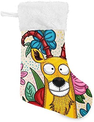 Пимилагу смешни антилопа Божиќни чорапи 1 пакет 17,7 , виси чорапи за Божиќна декорација
