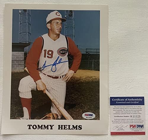 Томи Хелмс потпиша автограмиран сјајно 8x10 Фото Синсинати црвени - ПСА/ДНК автентициран