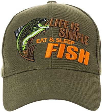 Смешни капачиња за риболов - Залај ме, животот е едноставен подарок за капа - памук извезено капаче