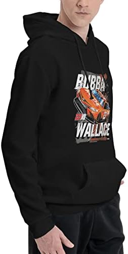 Dowrap Bubba Wallace 23 машки пуловер качулка, случајна кошула со качулка, најдобри дуксери за спортска облека за спортска облека