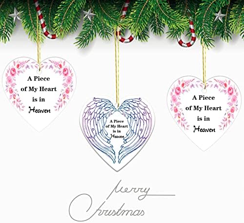 Божиќ на небото украс - парче од моето срце е во рајска украс за новогодишна елка - Божиќно украс во 2022 година во меморија Божиќ украс