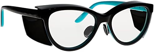 Очила за безбедност на зрачење во стилски, рамка за жени со мачки со очи со 0,75мм ПБ -зрачење за намалување на леќите.