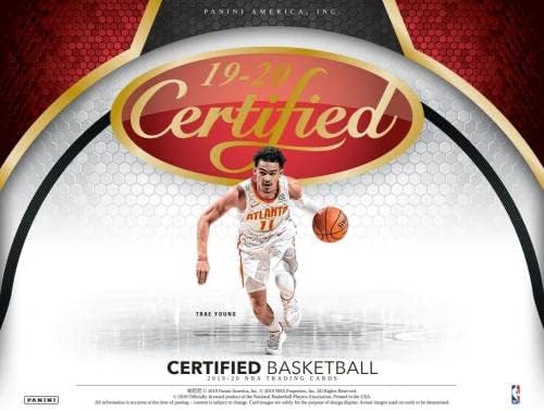 2019/20 Панини Сертифициран кошаркарски хоби хоби со 12 кутии - Восочни пакувања во кошарка