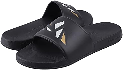 Knixmax женски машки туш чевли Атлетски спортски слајд сандали се лизгаат на папучи од куќа што не се лизгаат отворени пети летни