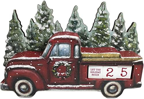 Примитивци Од Кети Божиќ Декор Блок Одбројување 110096-Црвен Камион