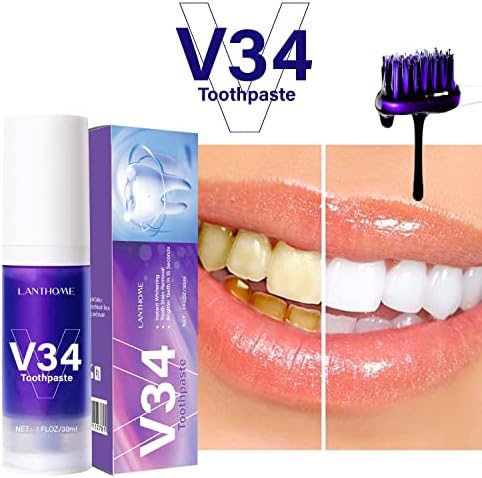 Коректор во боја Виолетова заби Белење на заби за заби за заби заби за заби, засилувач на пурпурна паста за заби, корекција на бојата коректор