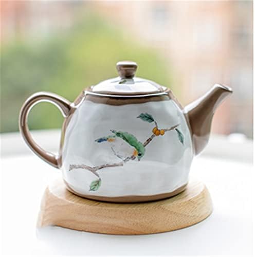 Сурова грнчарија Лиуз јапонски тенџере со тенџере чајник чајник керамички цветни чајници за домаќинство чај чај