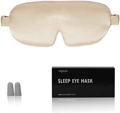 Маска за спиење маска за очи од црница со прилагодлива, свилена маска за очи за жени и мажи, маска за спиење за патување,