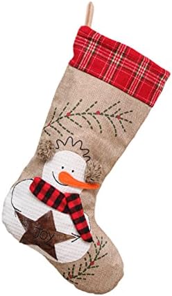 Божиќни чорапи крпа Божиќна чорапска торба и Божиќ што висат чорапи за украсување на забави и Божиќен цртан филм црвен сет Велигденски