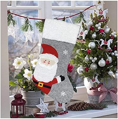 Алемо Хуангксинг - Божиќни чорапи, детски торби за подароци за бонбони, чорапи, украси за новогодишни елки, божиќни чорапи, може да виси