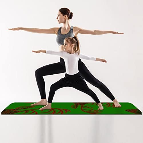Вежба за вежбање и вежбање со јога мат за јога, божиќна боја елк гроздобер уметност