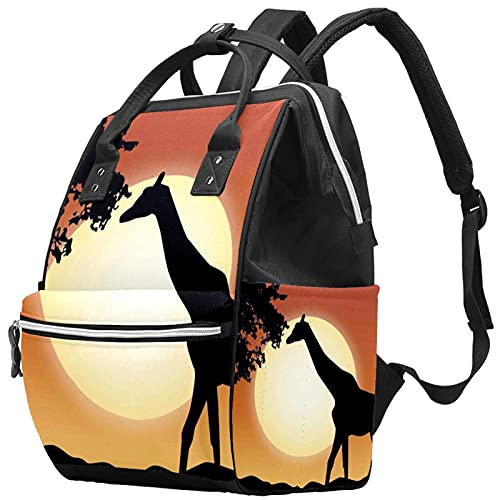 Торби за Торби за Пелени од жирафа Ранец За Мумии Торба За Пелени Со Голем Капацитет Патна Торба За Нега На Бебиња