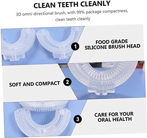 Doitool 9 парчиња четка за заби за заби за заби Електрични деца со четка во форма на четки за возраст и силиконски четки за заби четки