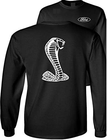 Форд Мустанг Американ Шелби Бела змија со долги ракави маица F&B