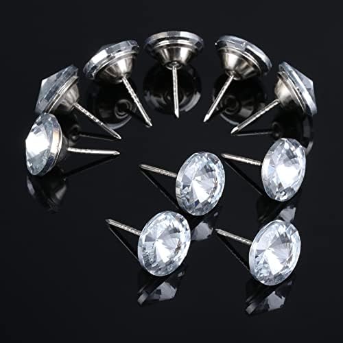 10 парчиња дијамантски кристал -тапацир нокти Декоративни копче за тактики на копчето иглички 20мм диа софа софа