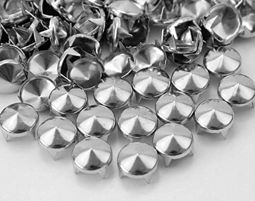 50 парчиња сребрени конуси столпчиња за нокти, кожни додатоци за украси