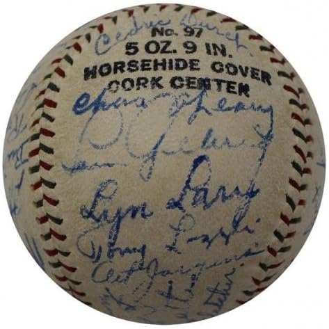 Најдобрите 1930 Њујорк Јенкис Тим Потпиша Бејзбол Бејб Рут &засилувач; Лу Гериг ЈСА Коа-Автограм Бејзбол
