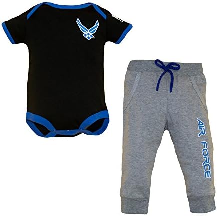 САД.Ф. 2 парчиња бебешки момчиња Воздухопловни панталони панталони поставени сини сиви