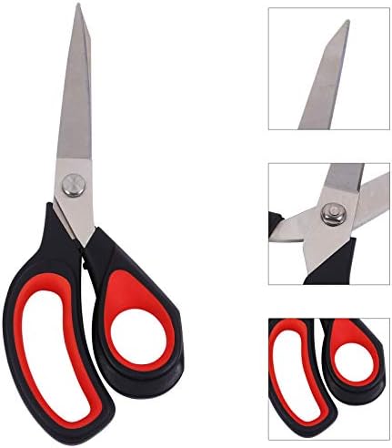 Amosfun Scisors ткаенини прилагодени ножици професионални ножици за шиење кожни облеки за ножици за ножици на костуми за домашна