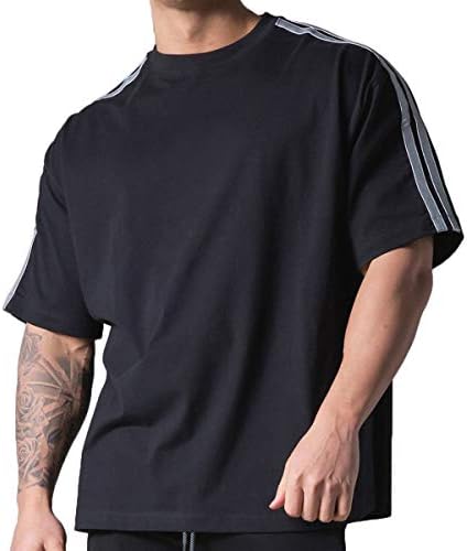 Кошули за вежбање со магифични маички со кратки ракави со преголеми кошули со хипстер за маички за мажи маици во уличен стил T41