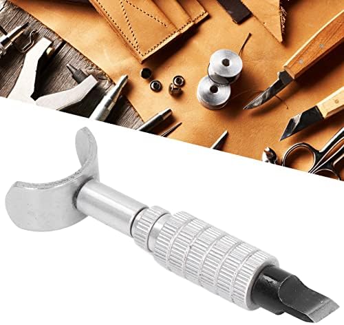 Кожана занаетчиска, алуминиумска легура на легура, нож за вртење на кожа 0‑15мм прилагодлива ротирачка алатка за резба за резба за кожа