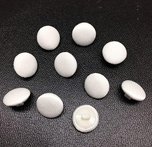 Pepperlonely 10 парчиња црни сатенски невестински копчиња со шанк, 12,5 мм