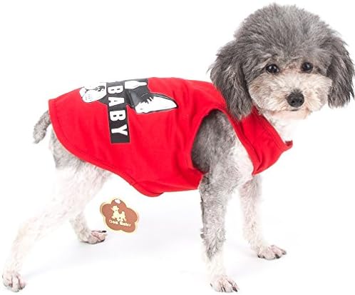Ranphy летен елек за мало кучиња/мачки кучиња печатено памук мека маичка облека кутре облека црвена големина s