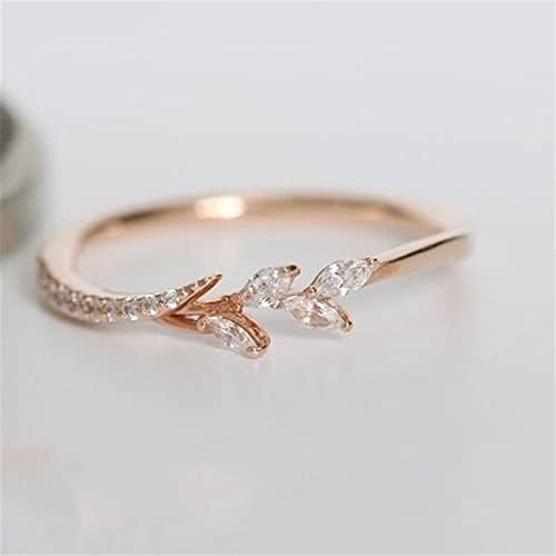 Womenените стабилни прстени злато позлатени сребрени кубни цирконија ветувачки прстен за жени моден ангажман свадба