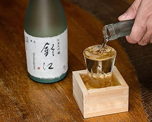 JapanBargain 3323, мали дрвени чаши за масу, јапонски хиноки дрво кипарис саки кутија кутија изработена во Јапонија, 2 унца, сет од 2