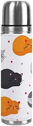 Вакуумска колба Вантасо Шише Слатка мачка со животински цртан филм Двоен wallид изолиран чаша кригла 500 мл 17 мл за спортско пешачење