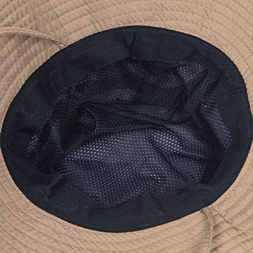 Водоотпорни сафари капи | Широка заштитена заштита од сонцето, капа на капа | Explorer Jungle Bush Bucket Hat за риболов на пешачење