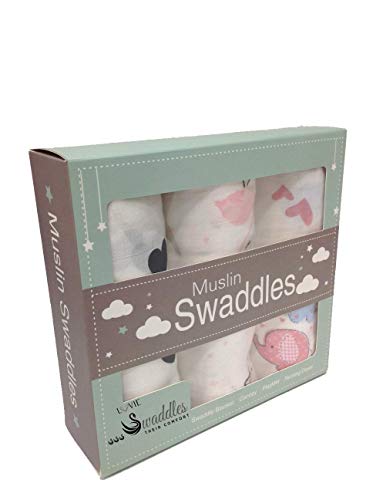 Lovie Swaddles 70% бамбус 30% памук со 3 пакувања за новороденчиња
