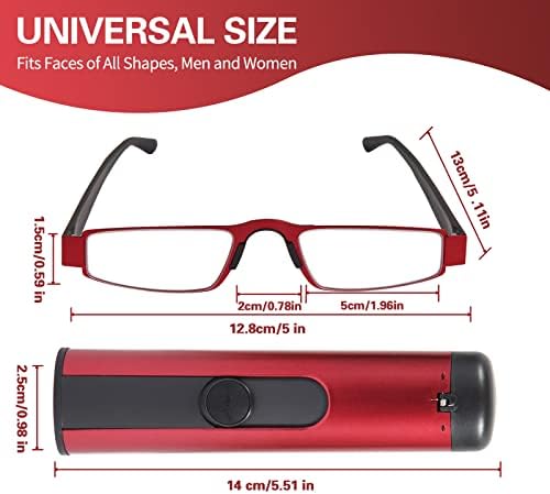 I-MAG Извршни очила за читање на тенок метал со тврд случај