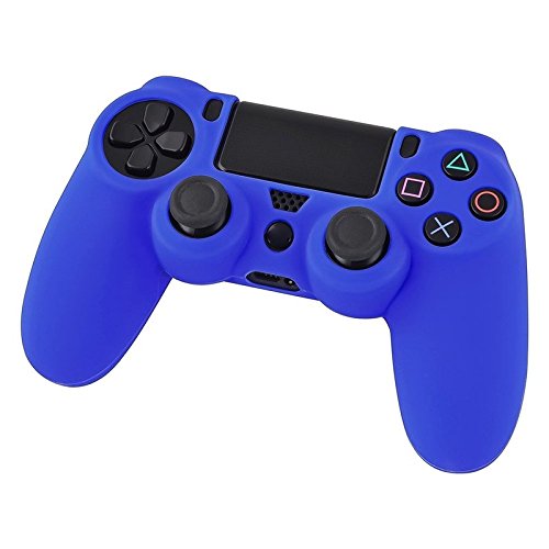 Случај за контролор на сини силиконски сини силикони со тео и cleo 2x за Sony PlayStation PS4