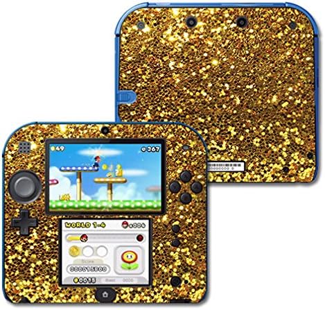 MOINYSKINS Кожа компатибилна со Nintendo 2DS - Gold Dazzle | Заштитна, издржлива и уникатна обвивка за винил декларална обвивка | Лесен за примена,