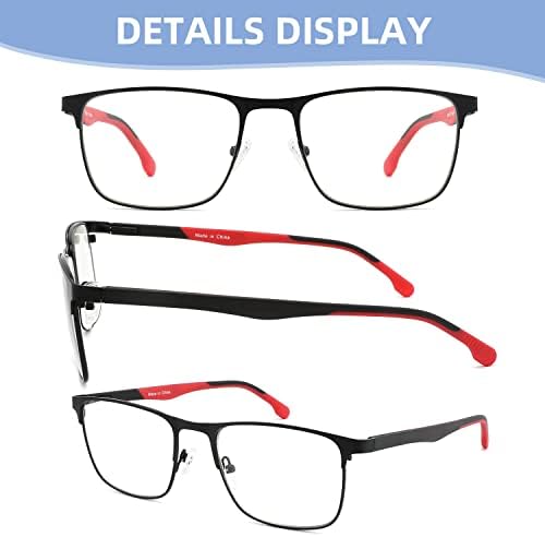 Очила за читање на Донгди за жени, метални читатели на блокирање на сина светлина, удобност на пролетни шарки за очила за затегнување