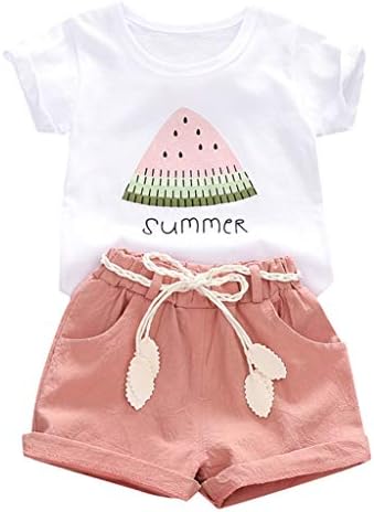 Wocachi Toddler Baby Girls Lolly Setts, 2 pcs деца облеки на ливчиња за треперење на ракави за цвеќиња од цвеќиња од маици