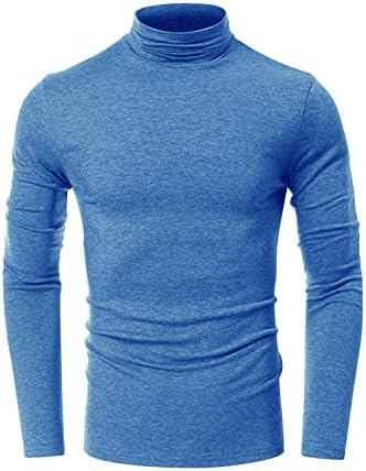 Jeke-dg висока јака плетена џемпер дното на дното на мажите хип хоп долга ракав спортска маица лесна плус големина на врвови на пулвер
