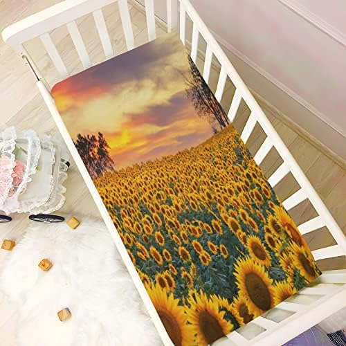 Плејард лист, столче за сончоглед за зајдисонце за стандардни душеци за креветчиња и мали деца, 28x52 инчи 2045252