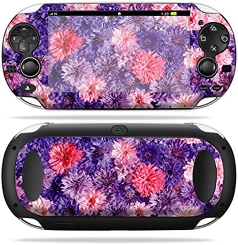 MOINYSKINS кожата компатибилна со PS Vita PSVITA PlayStation Vita Protable Wrap налепници Skins Purple Flowers