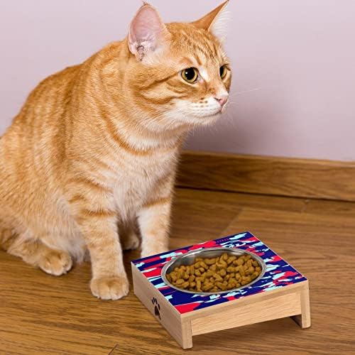 Виножито шарена еднорог со мачки со мачки анти-повратни средства, покачена чинија за мачки за рамни мачки, мали кучиња, заштита