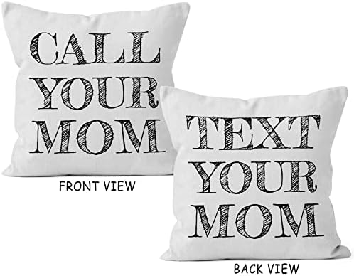 Hiwx Смешен цитат Повик Текст на вашата мајка Декоративна перница фрли капа за перници, подароци за дипломирање за софа спална