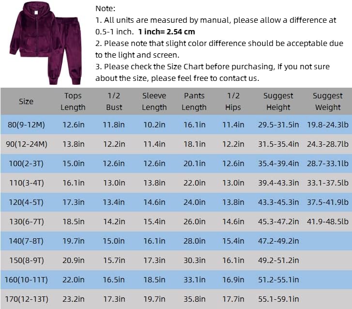 Zfttzymx unisex Детска кадифена thracksuit jogger постави цврст велур долг ракав патент качулка врвови + џемпери облека 2 парчиња