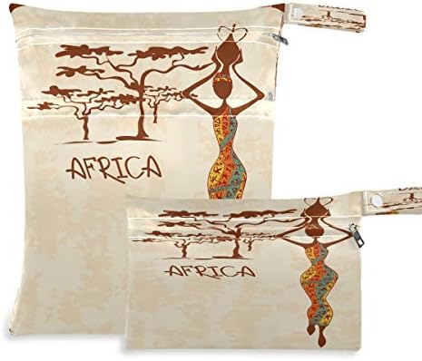 Чувајте ЈА Вистинската Африканска Жена Печати Водоотпорни Влажни Кеси-Машина За Перење | Влажна Сува Торба За Платнени Пелени,