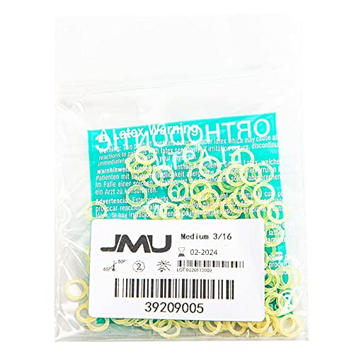 JMU 500 компјутери Стоматолошки ортодонтски еластици гумени ленти 4.5oz 3/16 инчен среден пакет со 10 пакувања со прецизен ортодонтски восок
