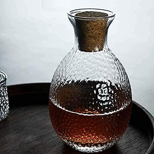 Виски Декантер Вино Декантер Јапонски зачукуван стаклен сет за вино, Сет од седум парчиња, со топла колба, погодна за дома, канцелариски